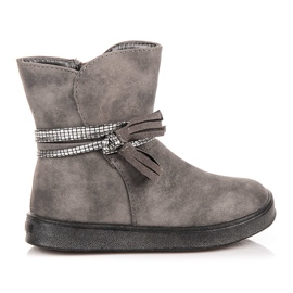 American Club Botas de niña con flecos gris