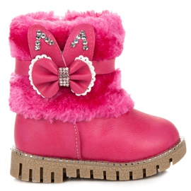 Botas cálidas para niñas rosa