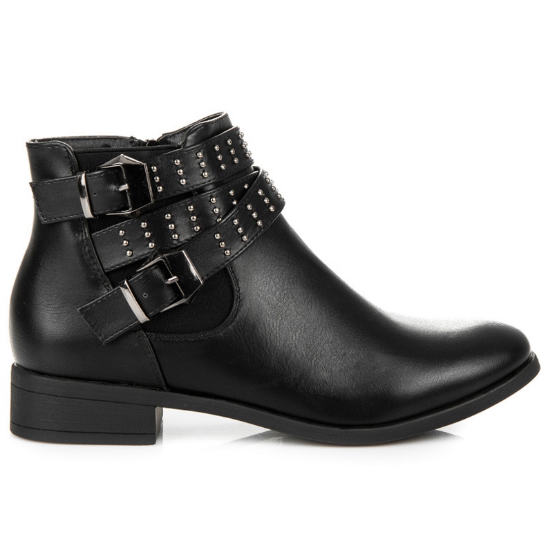 Seastar Botines Chelsea negros con hebillas