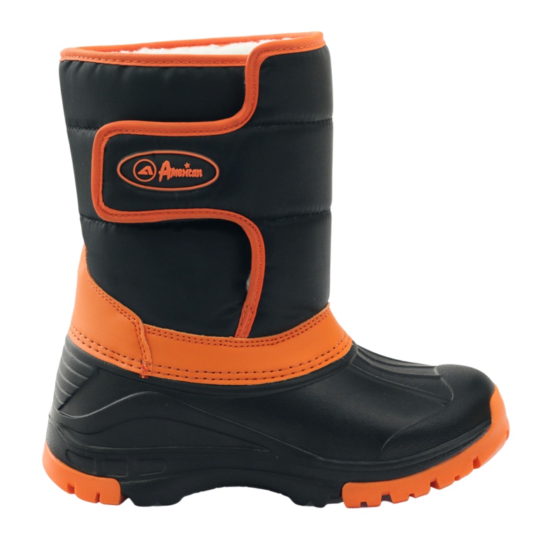American Club Botas de invierno botas americanas súper ligeras negro naranja