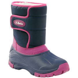 Botas de invierno superligeras botas American Club azul marino rosa