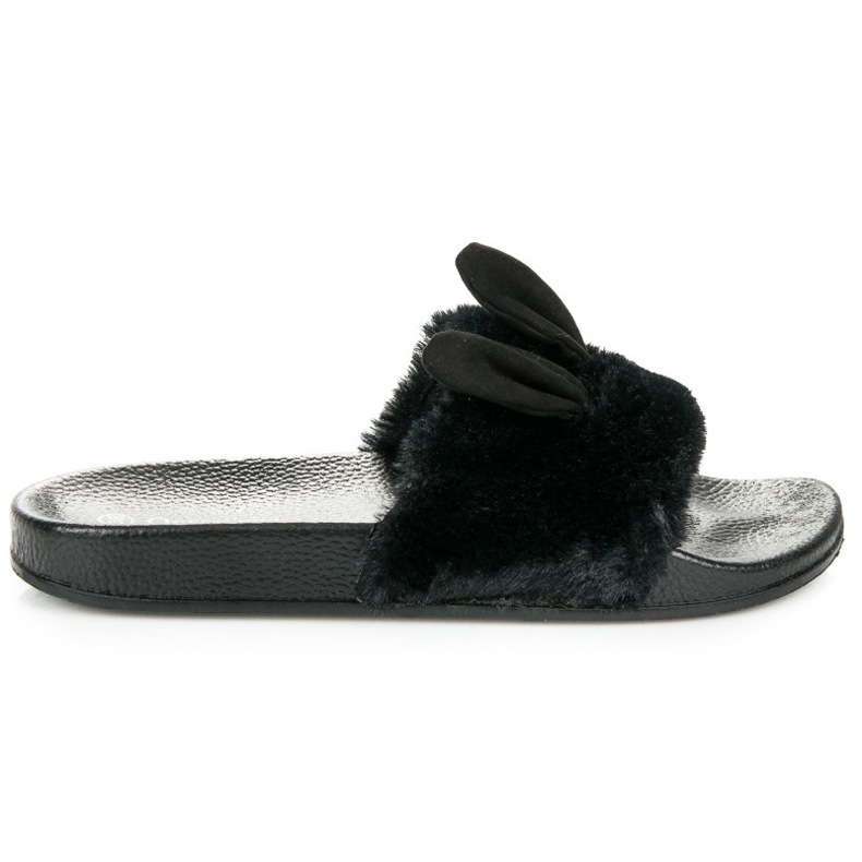 Queen Vivi Chanclas negras con orejas negro