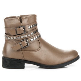 Yes Mile Botas con hebilla decorativa marrón