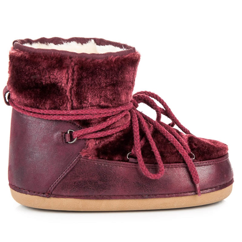 Ideal Shoes botas de nieve burdeos rojo