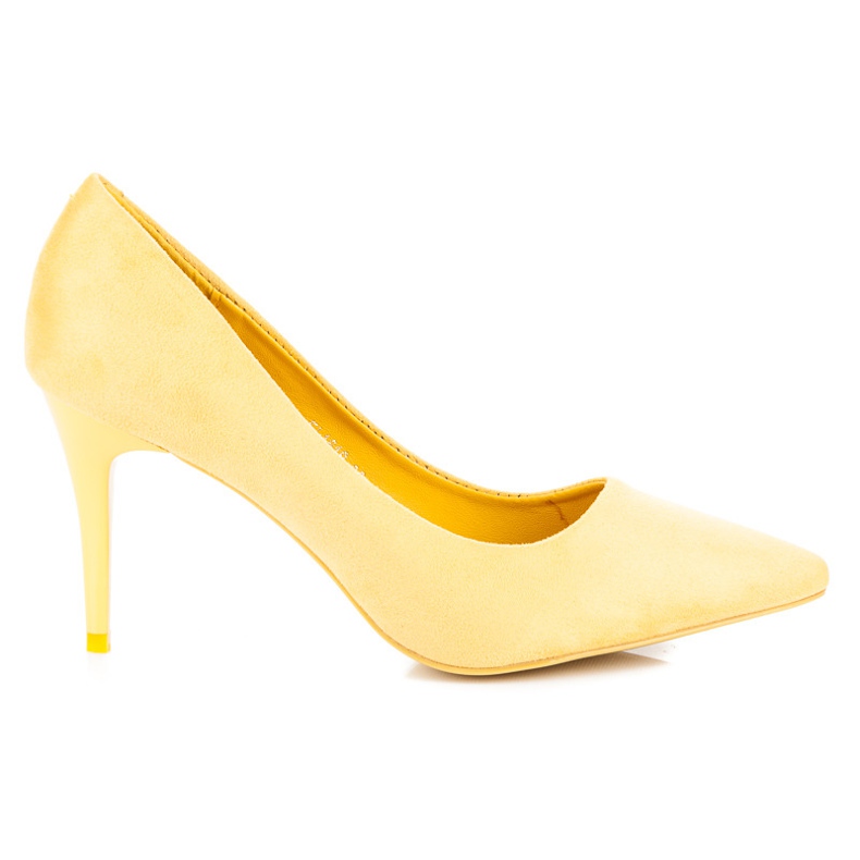 Comer Tacones de ante amarillo