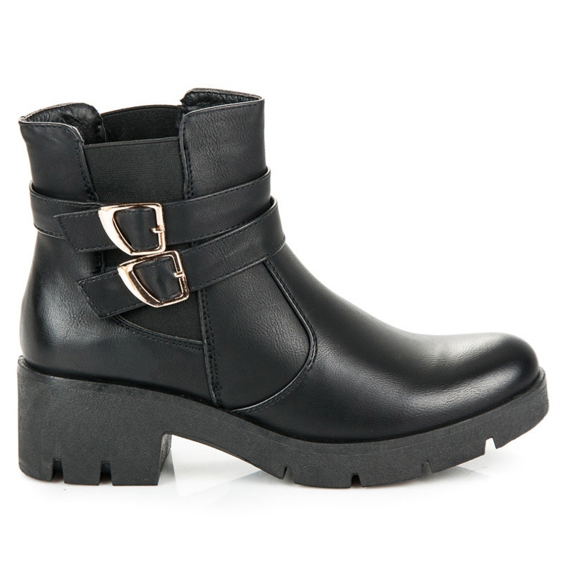 Abloom Botines chelsea con hebillas negro