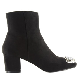 Negro Botas con pedrería en la puntera fa156 Negro Negro Botas con pedrería en la puntera fa156 Negro