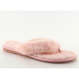 Chanclas rosa rosa con pelo rosado