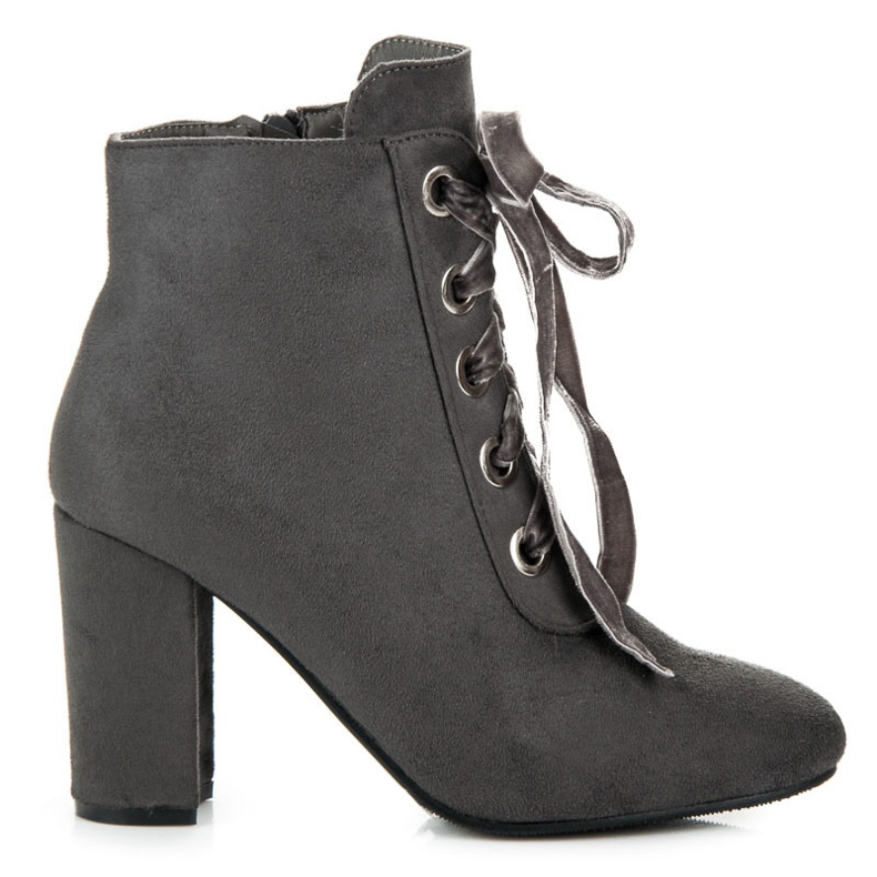 Bestelle Elegantes botas atadas gris