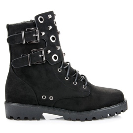 Vices New Collection Botas de trabajo de gamuza negro