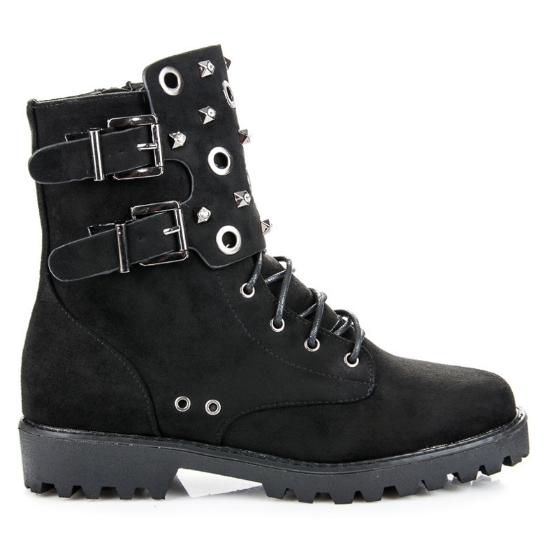 Vices New Collection Botas de trabajo de gamuza negro