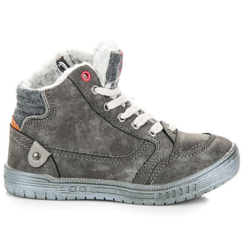 American Club Zapatillas de piel de oveja gris