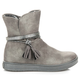 American Club Botas con flecos gris