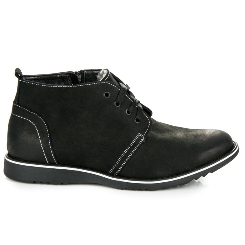 Lucca Botines de piel de oveja negro