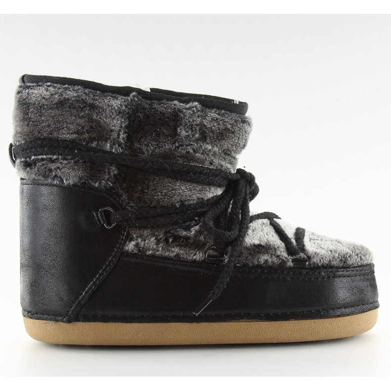 Botas de nieve luna con pelaje negro negro