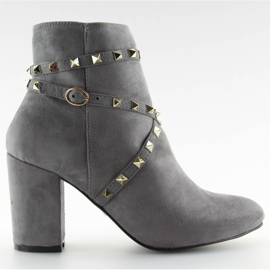 Gris Tacones con tachuelas gris