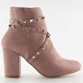 Tacones con tachuelas rosa rosa rosado
