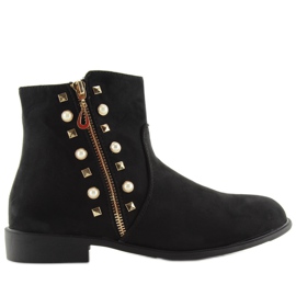 Negro Botas con perlas negro 30708 negro