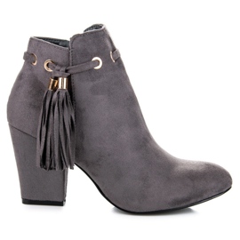 Cm Paris Botines de ante boho gris