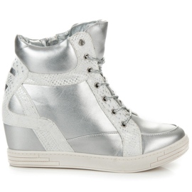 Vinceza Botines Atados gris