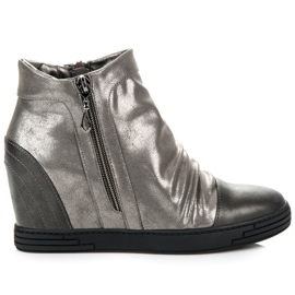 Vinceza Botines plateados gris