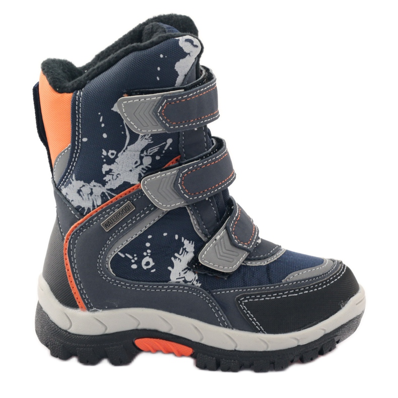 American Club Botas con membrana marina americana 1712 azul marino naranja
