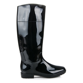 Botas de goma lacadas negro