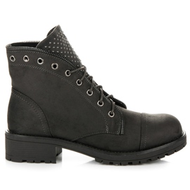 Flyfor Botas de trabajo con cordones gris