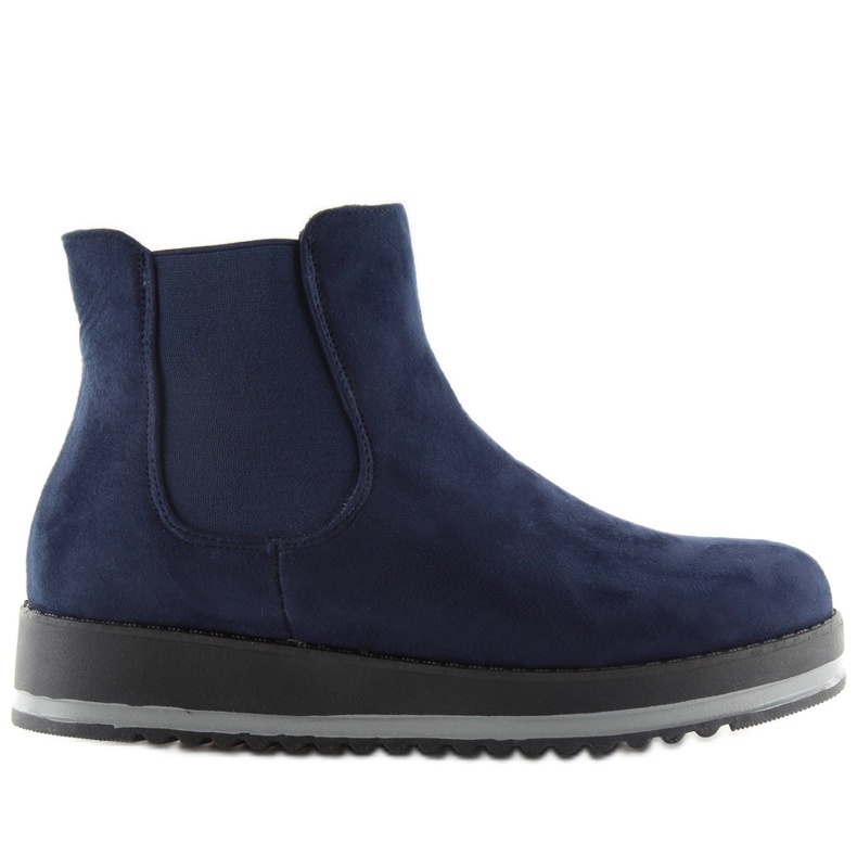 Botines Chelsea Azul Marino De Suela Alta