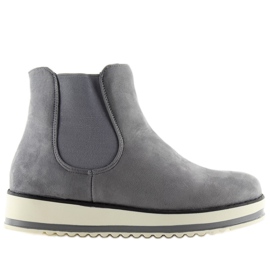 Botines Chelsea Suela Alta Gris K-105 Botines Chelsea Suela Alta Gris K-105