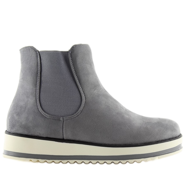 Botines Chelsea Suela Alta Gris K-105