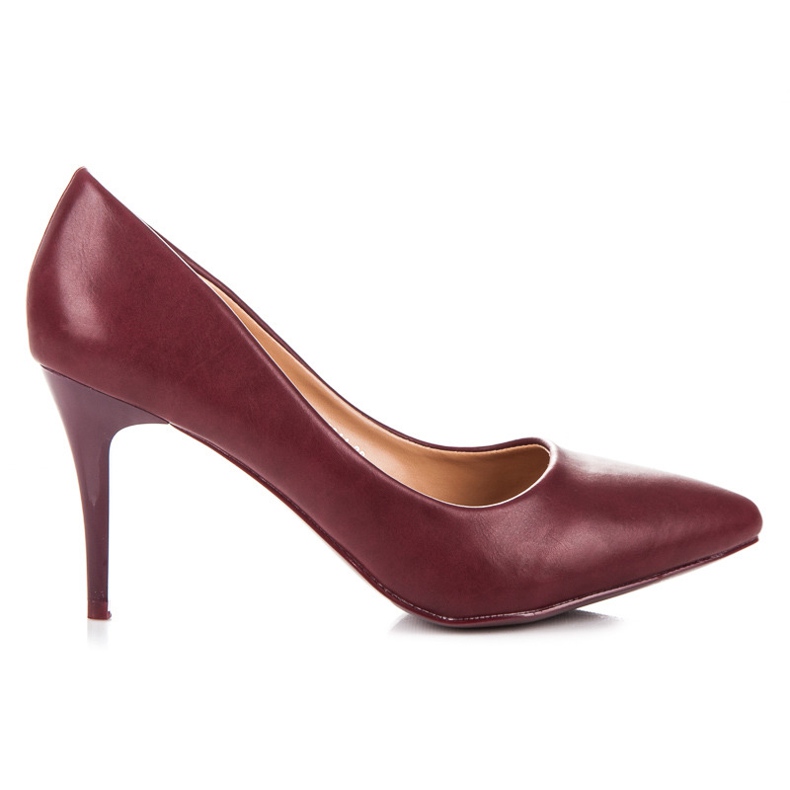 Ideal Shoes Tacones granate rojo