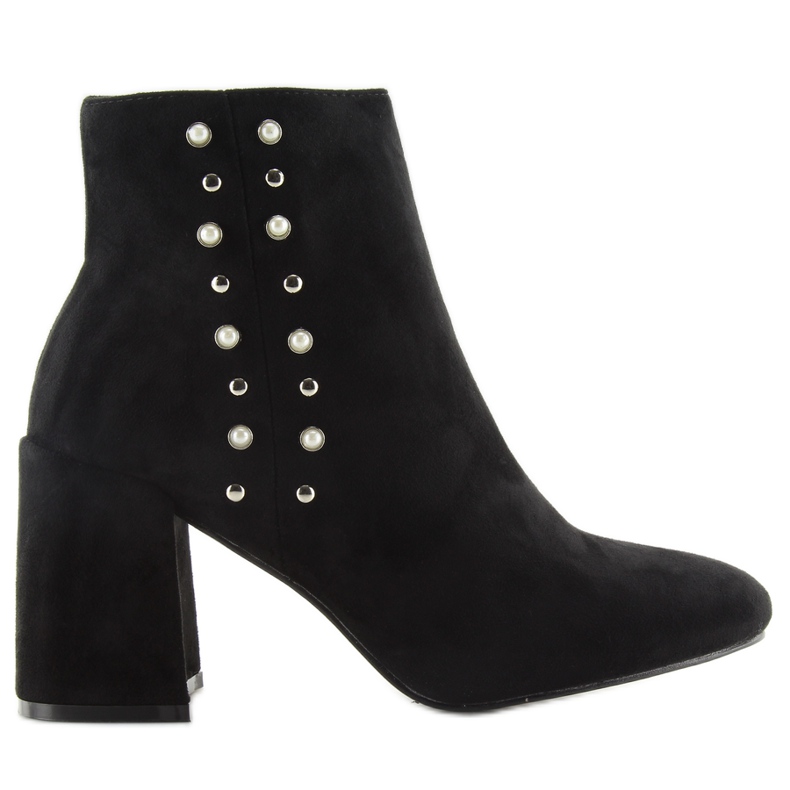Botas negras con perlas LL205 negro