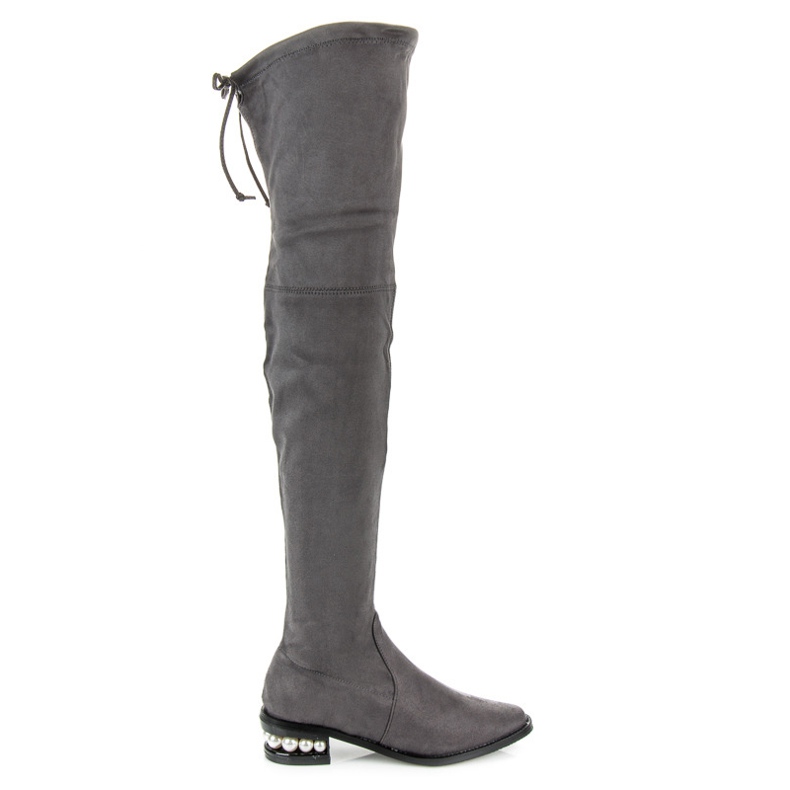 Fashion Mosqueteros grises con perlas