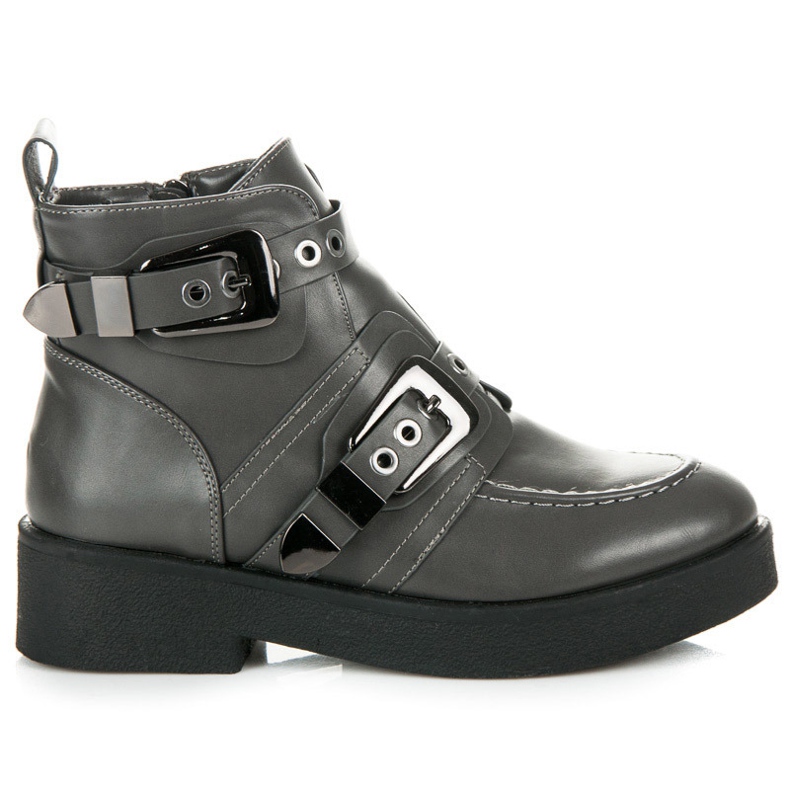 Vices Botas con hebillas gris Vices Botas con hebillas gris
