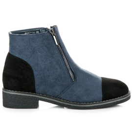 Vices Botines de ante para otoño azul