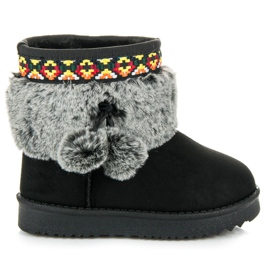 Kylie Botas de nieve con pompones negro