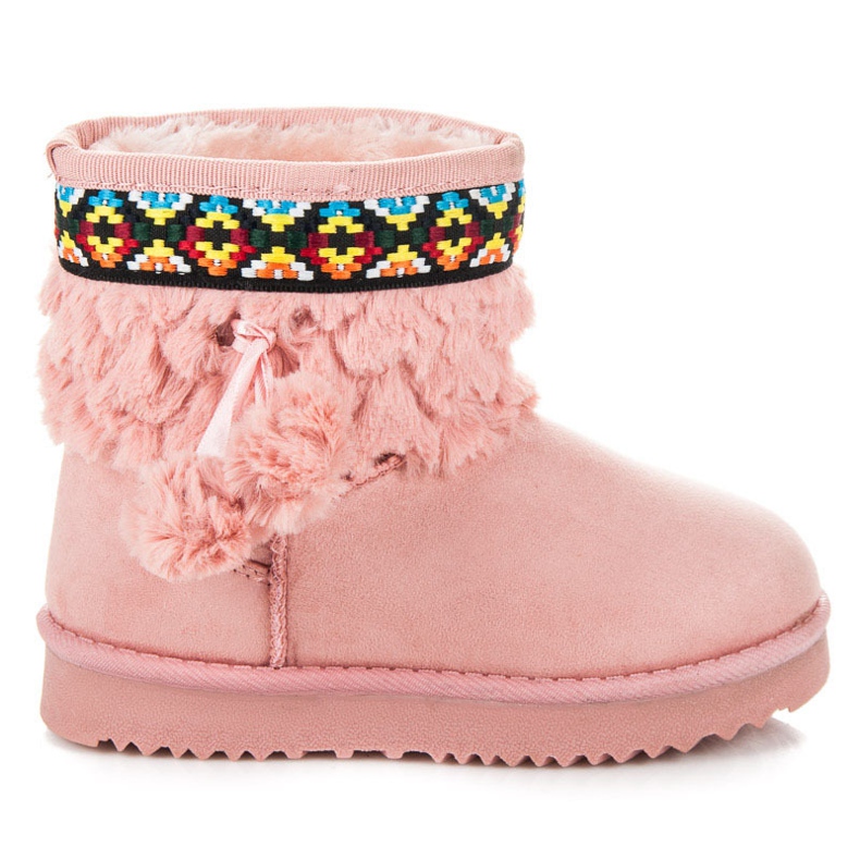 Kylie Botas de nieve con pompones rosado