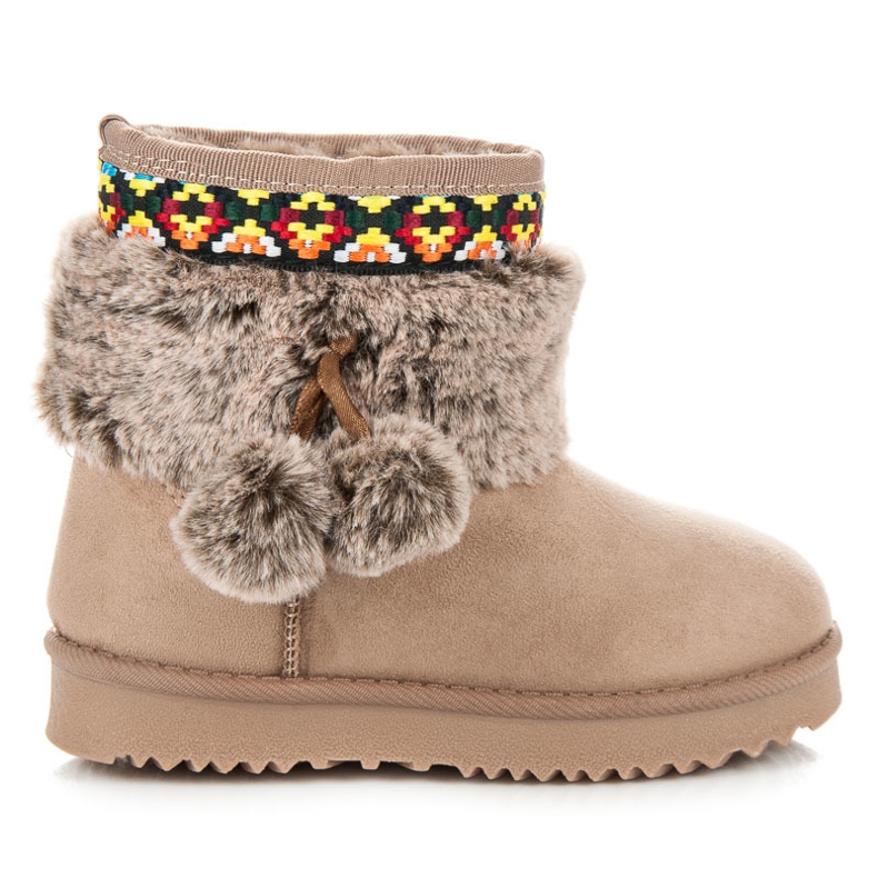 Kylie Botas de nieve con pompones marrón