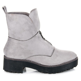 Vices Botas abrochadas con cremallera gris Vices Botas abrochadas con cremallera gris