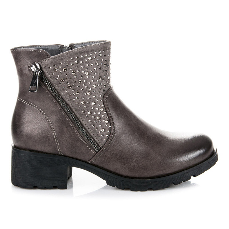 Vices Botines casuales con cremallera gris
