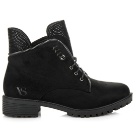 Vices botas con cordones con estilo negro Vices botas con cordones con estilo negro