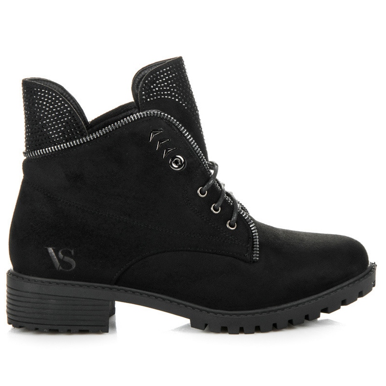 Vices botas con cordones con estilo negro