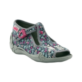 Pantuflas dos gatos Befado 213p099 gris rosa