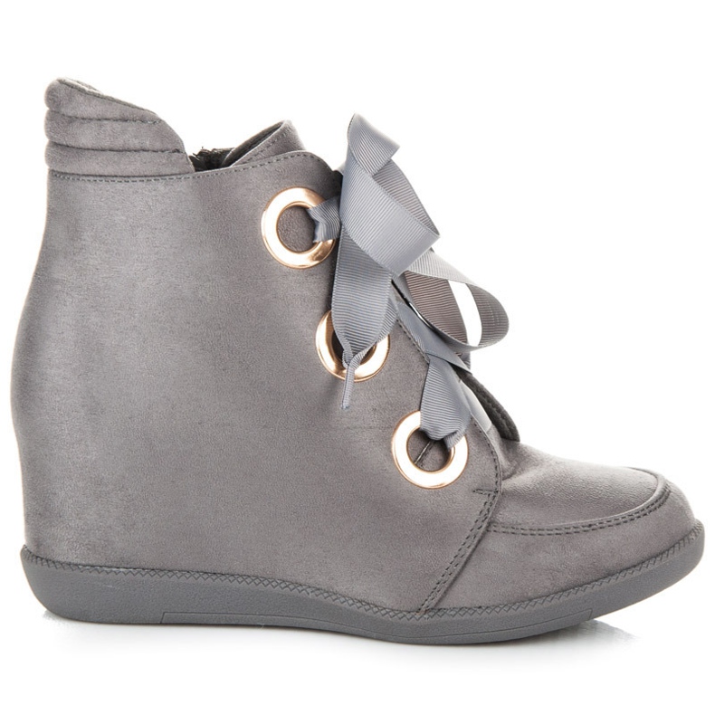 Kylie Botines con lazo gris