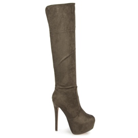 Comer Botas de ante con plataforma verde