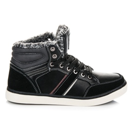Arrigo Bello Zapatillas de piel de oveja negro