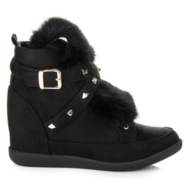 Kylie Zapatillas con pelo negro