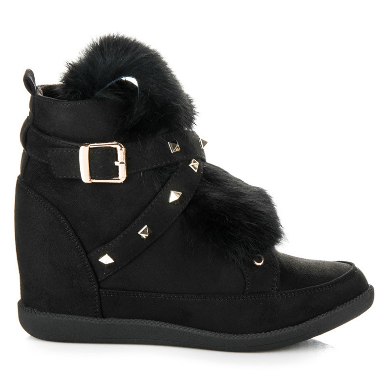 Kylie Zapatillas con pelo negro