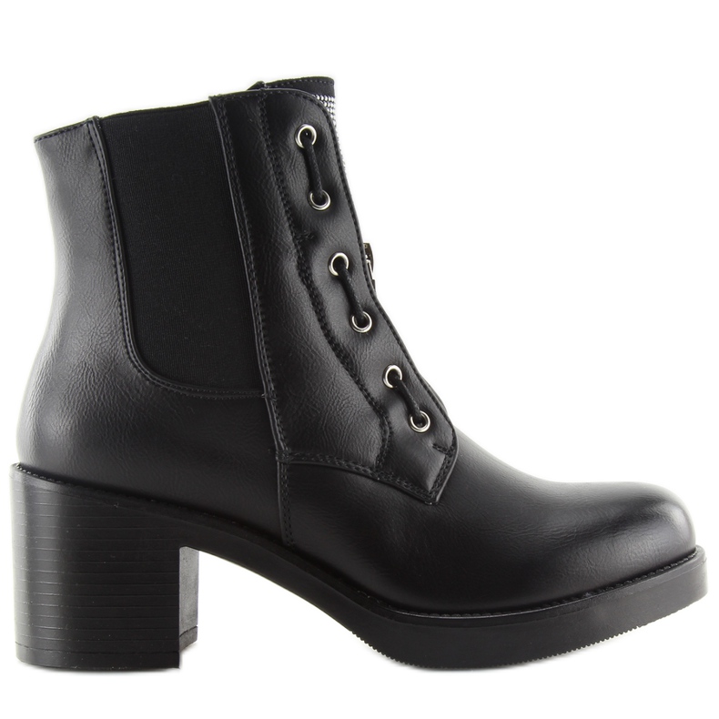 Botines negros de tacón 2890 negro